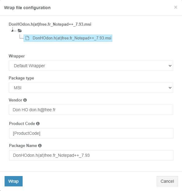 Package wrapping image